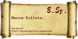 Becza Szilvia névjegykártya
