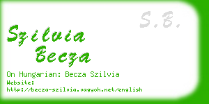 szilvia becza business card